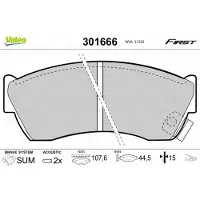 Valeo 301666 Remblokken