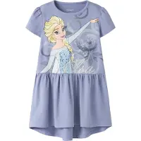 Name it Jurk 'NMFMomsa Frozen' nude / pastelblauw / lichtlila / zilver