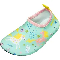 Playshoes Strand-/badschoen 'Einhorn' blauw / geel / mintgroen / wit