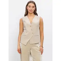 NUKUS Dames Blazers Julia Gilet - Beige - Maat L