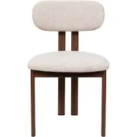 Giga Meubel Eetkamerstoel Noor Beige/Walnoot