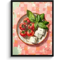 PosterMonkey Fotolijst inclusief poster - Posterlijst 50x70 cm - Posters - Salade - Tomaten - Zomers - Eten - Foto in lijst - Keuken decoratie muur - Wanddecoratie accessoires - Muurdecoratie - Schilderijen