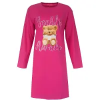 Temptation Dames Big Shirt - Lange Mouwen - Ronde Hals - Fuchsia - Maat 4XL