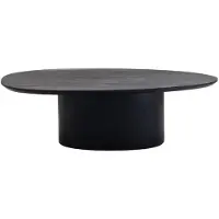 Giga Meubel Salontafel Nara Zwart Organisch 80cm
