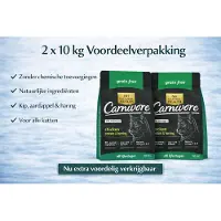 Natural Health graanvrij kattenvoer Carnivore 2x 10 kg Voordeelverpakking - Kat