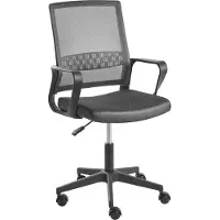 Beliani EASE - Bureaustoel - Donkergrijs - Mesh