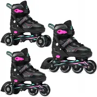 Croxer Optima 3-in-1 skates/rollers, maat 31-34, mint/roze