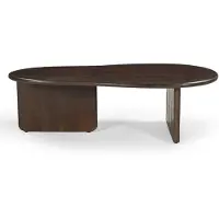 Giga Meubel Salontafel Sira Organisch Donkerbruin 130cm