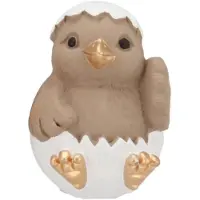 Daan Kromhout Easter bird egg brown 9x9x12cm - Paasdecoratie