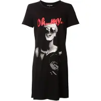 Temptation Dames Big Shirt - Katoen - Korte Mouwen - Zwart - Maat M