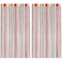 vidaXL Koordgordijnen 2 st Veelkleurig 140x250 cm