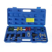 ASTA/SATRA universele distributie gereedschap 19 delig - nokkenas blokkeergereedschap adapters- borgpennen - afstel en balanceerpen - vliegwielblokkeer tool