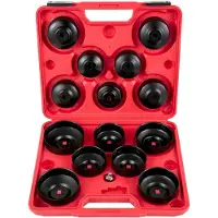 Vevor Oliefilterdoppenset, 14-delige oliefiltersleutelset, robuuste stalen oliefilterdoppenset, 3/8 inch oliefilterdoppenset, oliefilterdoppenset