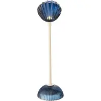 J-Line lamp Shell - ijzer - blauw/wit - medium - LED lichtjes