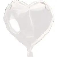 Wefiesta Folie ballon hart wit 46 cm