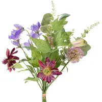 Viana Kunstbloemenboeket met kleurrijke bloesems, kunstzinnig gerangschikt v