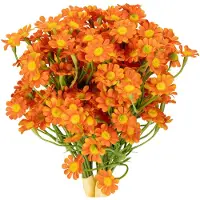 Viana Kunstboeket kamillebloemen voor sfeervolle seizoensdecoratie, 27 cm, 3