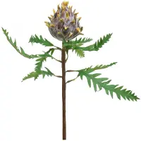 Viana Deco kunstplant artisjok paars herfstdecoratie Ø7,5cm H42cm