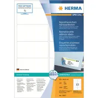 Herma 10307 verwijderbare etiketten A4 96 x 50,8 mm wit (1000 etiketten)