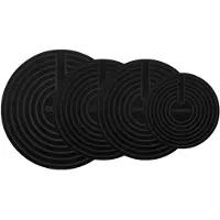 ComBekk Inductie Beschermer Set 4 stuks. - 100% BPA-vrij silicone - Inductie Matjes Rond - Panbeschermers - Onderzetters Pannen - Inductie afdekplaat - Set 4 stuks