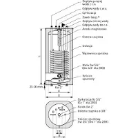 Galmet 26-145500 Spiraalcoil Warmtewisselaar SGW(S) Vulcan Kombi 140 l, staand