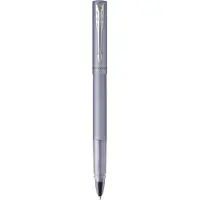Parker Vector XL rollerballpen | metallic zilverblauwe lak op messing met chroom detail | fijne penpunt met zwarte inkt navulling | cadeauverpakking