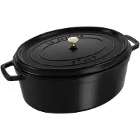 Staub Braadpan Ovaal Cocotte Zwart - ø 41 cm / 12 liter