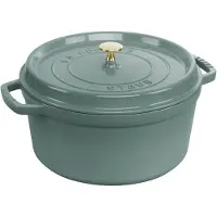 Staub La Cocotte ronde pan gietijzer 6,7 L Eucalyptus hout