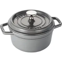 Staub Ronde Cocotte 16 cm - grafietgrijs 1,4 l