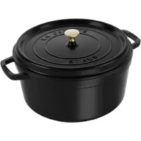 Staub Ronde Cocotte 34 cm - zwart 12,6 l