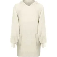 vidaXL Deken hoodie KINN Crème L Katoen