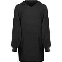 vidaXL Deken hoodie KINN Zwart L Katoen