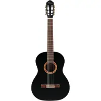 Javier Enriques CAG-75BK Black 4/4-formaat klassieke gitaar met solid sparren top