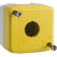 Schneider Electric XALK01 XALK01 Lege behuizing 1 inbouwplaats (Ø x h) 22.5 mm x 68 mm NOT-HALT Geel, Lichtgrijs 1 stuk(s) Single