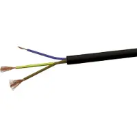 VOKA KABELWERK H05VVF3X1 Geïsoleerde kabel H03VV-F 3 x 1 mm² Zwart 100 m