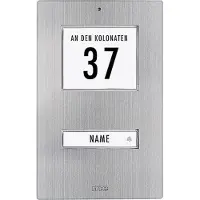 M-E Modern-Electronics KT 1-EG Belknop Met adresveld, Met naambord 1-voudig RVS 12 V/1 A