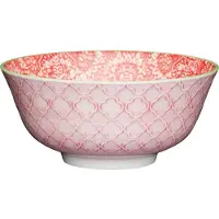 Kitchencraft Victorian Stule Print Ceramic Bowl Roze