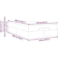 vidaXL bedframe met matras, 2 stuks, lichtbruin, stof