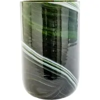 Pols Potten Vaas Marbled Glass Dark Green M