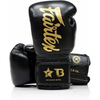 Booster Fairtex X Bokshandschoenen - FXB BG V2 - Echt leer - Zwart/Goud 16 oz