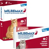 Elanco Deutschland GmbH Milbemax Kitten & Kat - Anti wormenmiddel - 2 tab 0.5 Tot 2 Kg