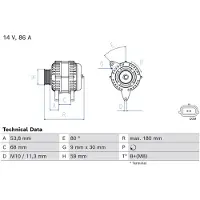 Bosch Dynamo / Alternator 0 986 086 980