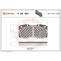 Brembo P A6 031 Remblokken
