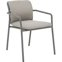 Goossens Stoel Bibione - Buitenstof - bruin - 59 x 76 x 65 cm
