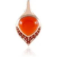 Cavill - Zilveren hanger 925 Sterling Zilver roséverguld - 6,75 ct Carneool peervormig - 7,24 ct Mozambique Granaten - Luxe