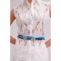 Anne Fontaine Azul Turquoise Maat: S | Riemen Outlet | Dames | Blauw