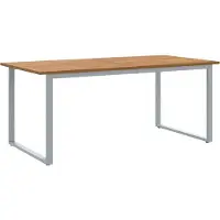 vidaXL Tuin Eettafel Set 7 st Grijs Massief Acacia Hout
