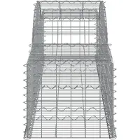 vidaXL Gabionen met hoge boog, 15 stuks, 300x50x40/60 cm, verzinkt staal