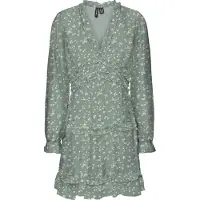 Vero Moda Smilla Midi-jurk Met Lange Mouwen