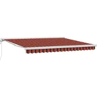 vidaXL Uitschuifbare luifel Rood en Zwart 400 × 300 cm Stof en Metaal